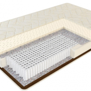 Матрас ''Премиал 8'' с латексом на блоке Multipocket / жёсткость средняя-низкая